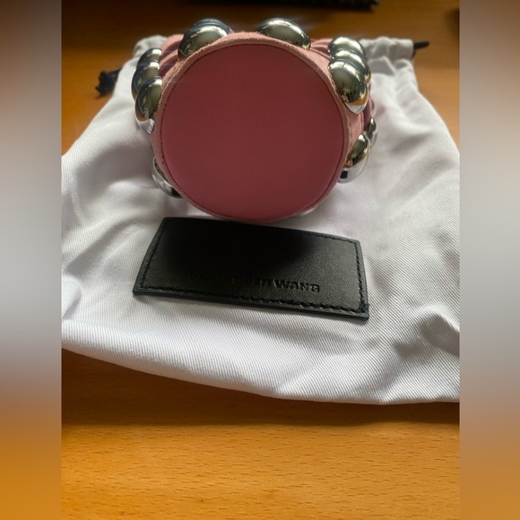 ALEXANDER WANG MINI ROXY Bag CAGED SUEDE KEYCHAIN PINK NWT $600 # 1 - Picture 14 of 16